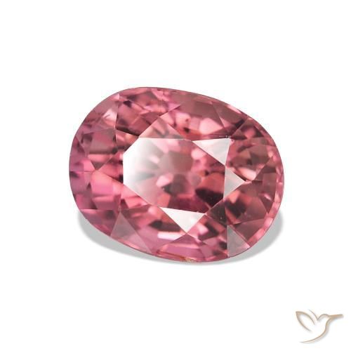 Turmalina Rosa chiclete Natural 1.70ct, Corte Oval, VS