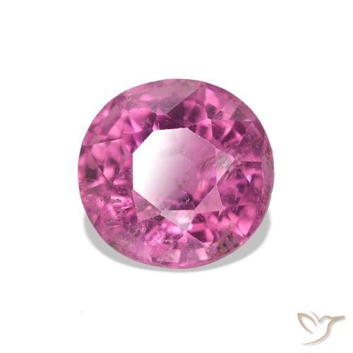 Turmalina Rosa escuro Natural 1.68ct, Corte Redondo, VS-SI