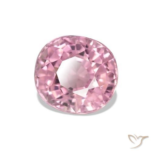 Turmalina Rosa quente Natural 1.47ct, Almofada cortada, VVS-VS