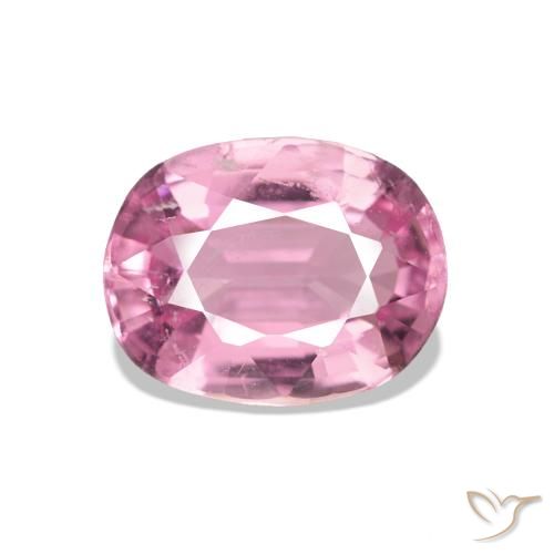 Turmalina Rosa chiclete Natural 1.37ct, Almofada cortada, VS-SI