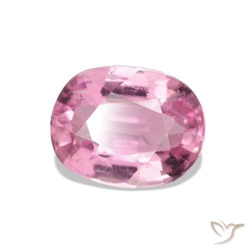 Turmalina Rosa chiclete Natural 1.37ct, Almofada cortada, VS-SI