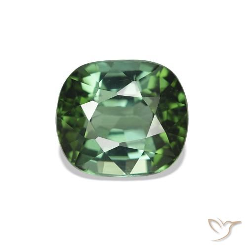 Turmalina Verde escuro Natural 1.55ct, Almofada, VVS-VS