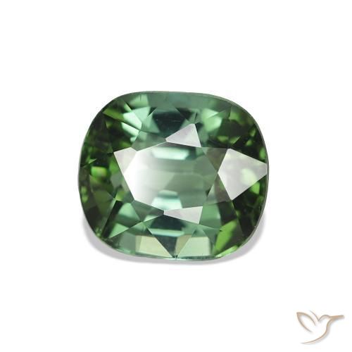 Turmalina Verde escuro Natural 1.55ct, Almofada, VVS-VS