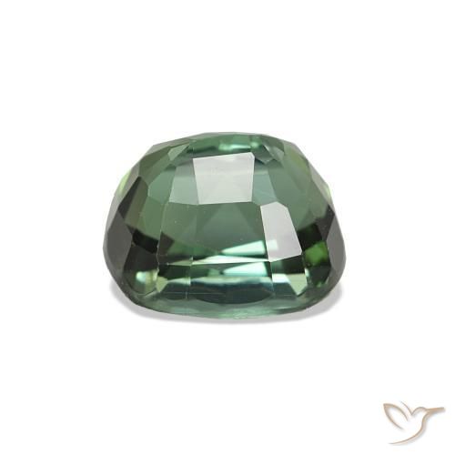 Turmalina Verde escuro Natural 1.55ct, Almofada, VVS-VS