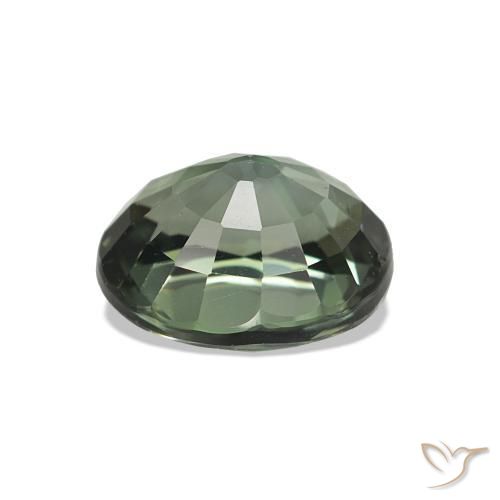 Turmalina Verde acastanhado Natural 1.70ct, oval, VVS-VS