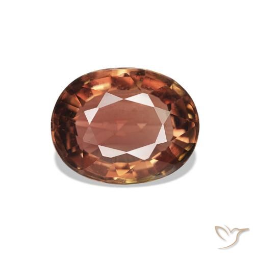 Turmalina Laranja Avermelhado Profundo Natural 1.44ct, Corte Oval, VVS-VS