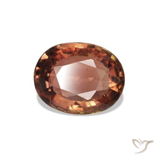 Turmalina Laranja Avermelhado Profundo Natural 1.44ct, Corte Oval, VVS-VS