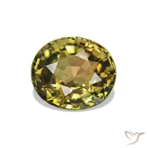 Turmalina Verde Floresta Quente Natural 1.41ct, oval, VVS-VS