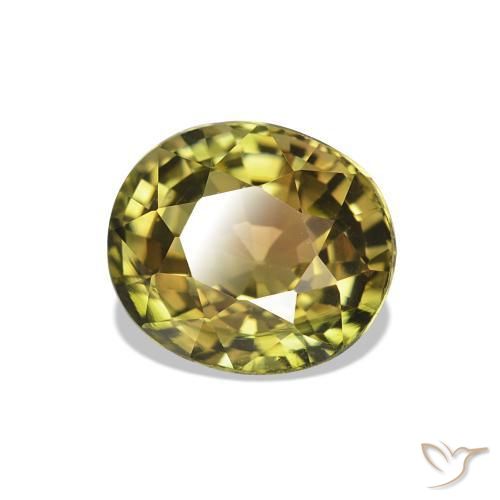 Turmalina Verde Floresta Quente Natural 1.41ct, oval, VVS-VS