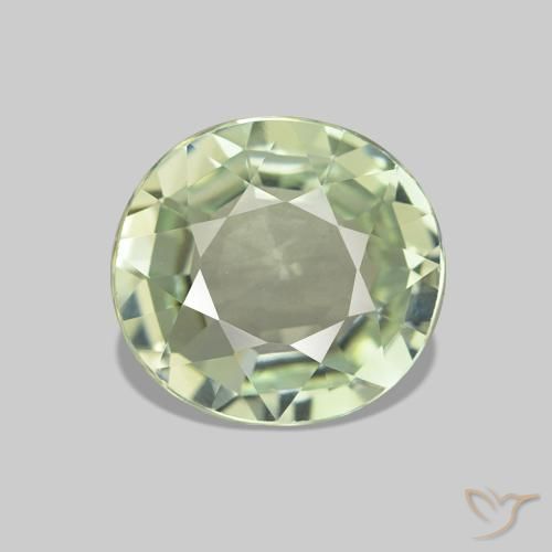 1.74ct Verde acinzentado Turmalina Pedras Preciosas, oval, VVS-VS