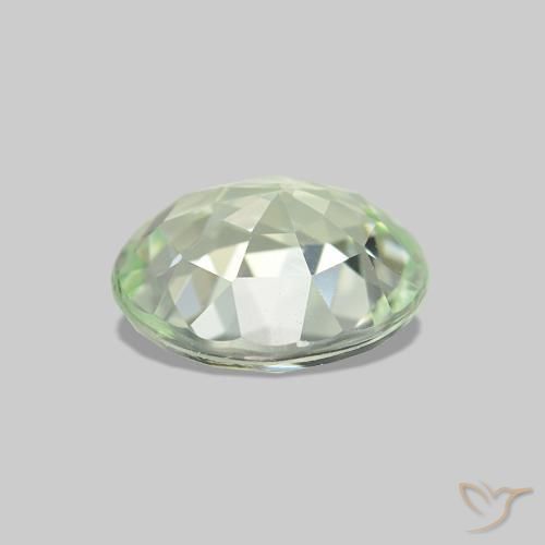 Turmalina Verde acinzentado Natural 1.74ct, Corte Oval, VVS-VS