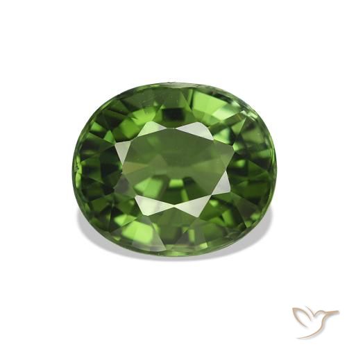 1.73ct Verde Terroso Turmalina Pedras Preciosas, oval, VVS-VS