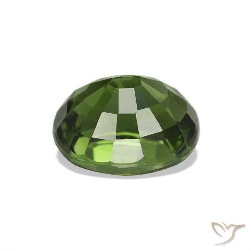 Turmalina Verde Terroso Natural 1.73ct, Corte Oval, VVS-VS