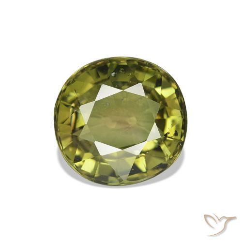 1.53ct Verde Terroso Turmalina, oval, VS