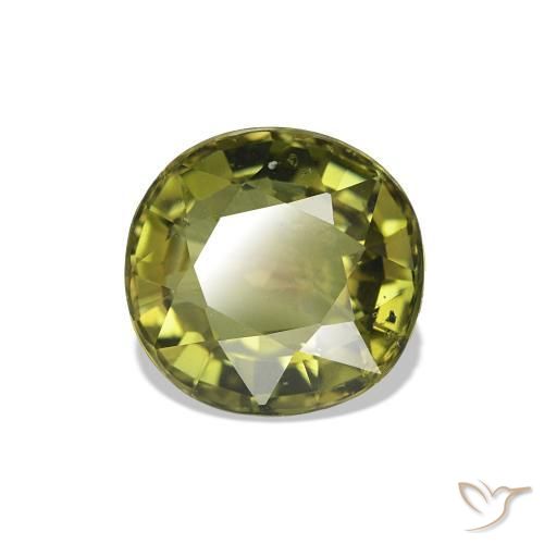 Turmalina Verde Terroso Natural 1.53ct, Corte Oval, VS