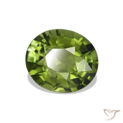 Turmalina Verde médio Natural 1.45ct, oval, VS