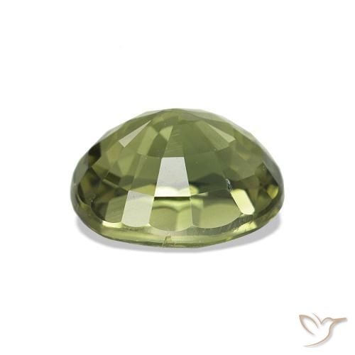 Turmalina Verde amarelado Natural 1.45ct, oval, VVS