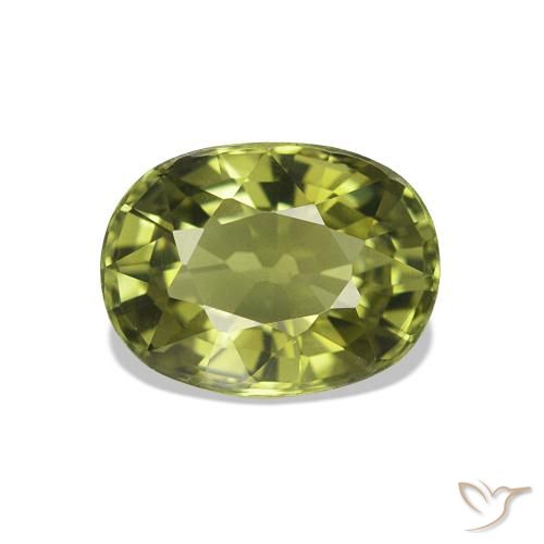 1.54ct verde quente Turmalina, oval, VVS