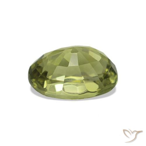 Turmalina verde quente Natural 1.54ct, oval, VVS