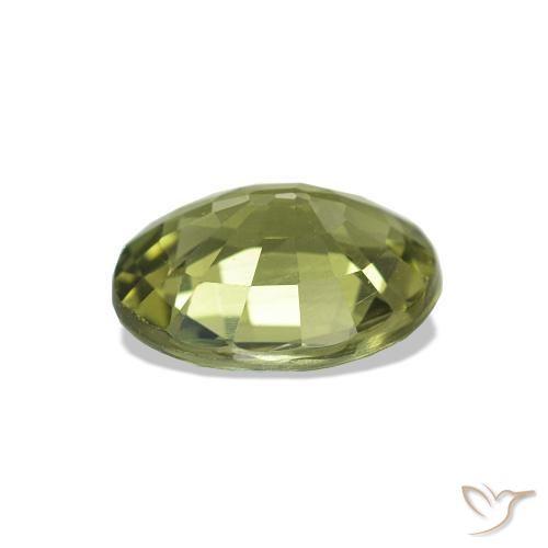 Turmalina verde quente Natural 1.51ct, oval, VVS-VS