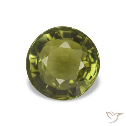 1.47ct Verde médio Turmalina, Redondo, VVS