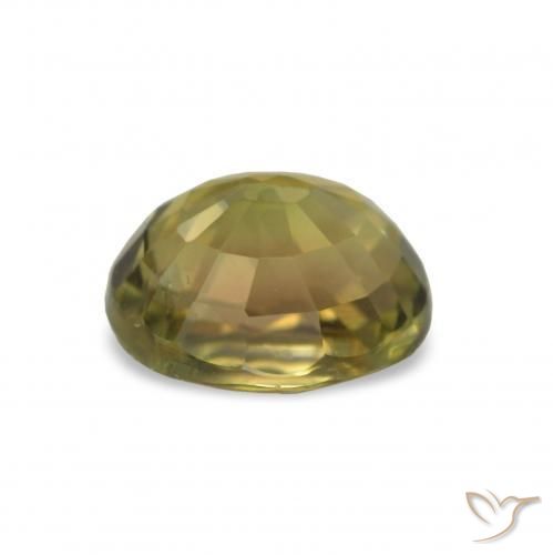 Turmalina Amarelo Terroso Natural 1.36ct, Corte Oval, VS