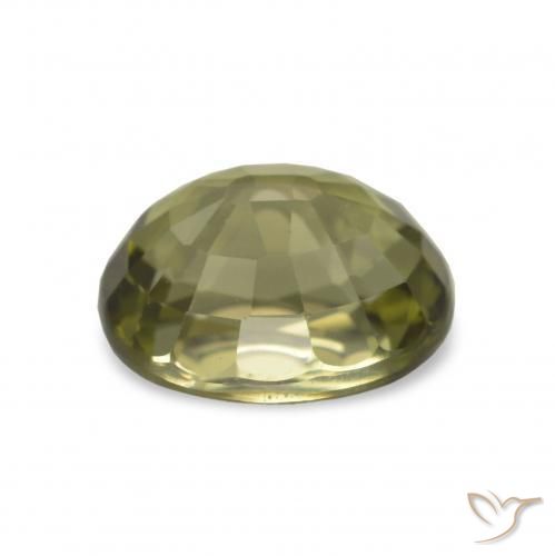 Turmalina verde quente Natural 1.66ct, Corte Oval, VS