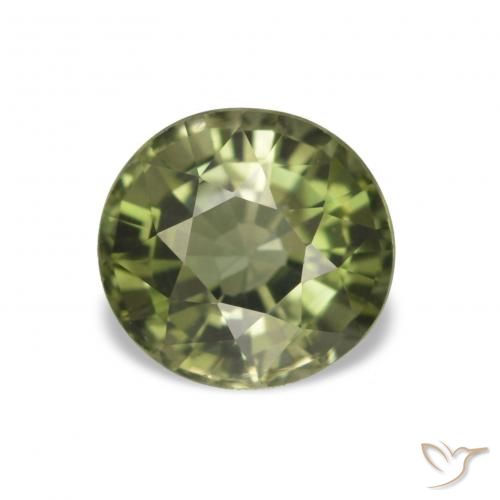 Turmalina verde quente Natural 1.54ct, Corte Oval, VS