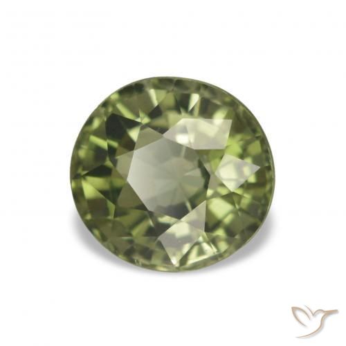 Turmalina verde quente Natural 1.54ct, Corte Oval, VS