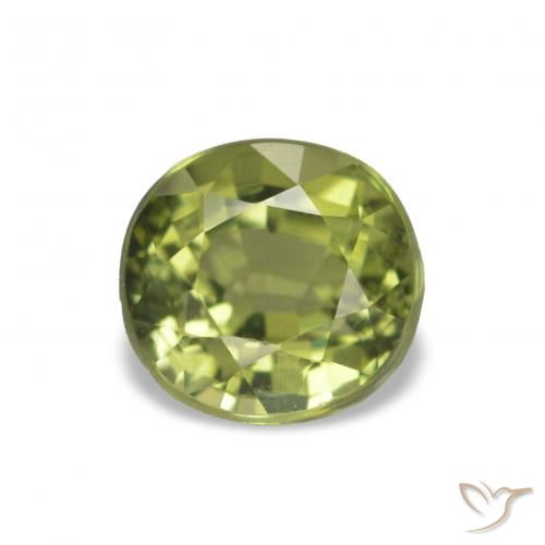 Turmalina Verde oliva Natural 1.53ct, Corte Oval, VS