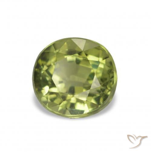 Turmalina Verde oliva Natural 1.53ct, Corte Oval, VS