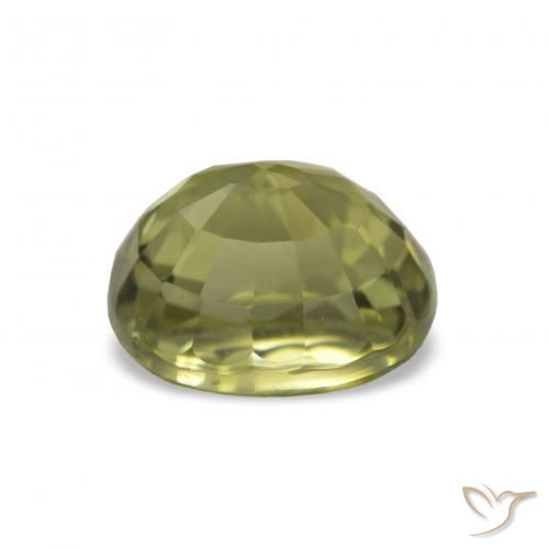 Turmalina verde quente Natural 1.69ct, Corte Oval, VS