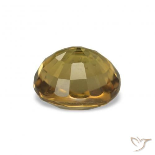 Turmalina ouro escuro Natural 1.44ct, Corte Oval, VS