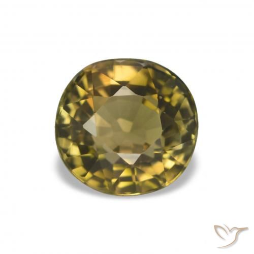 Turmalina ouro médio Natural 1.48ct, Corte Oval, VS