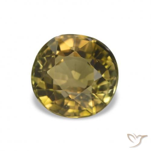 Turmalina ouro médio Natural 1.48ct, Corte Oval, VS