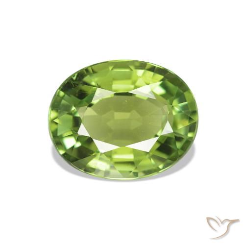 Turmalina Verde médio Natural 1.47ct, Corte Oval, VS