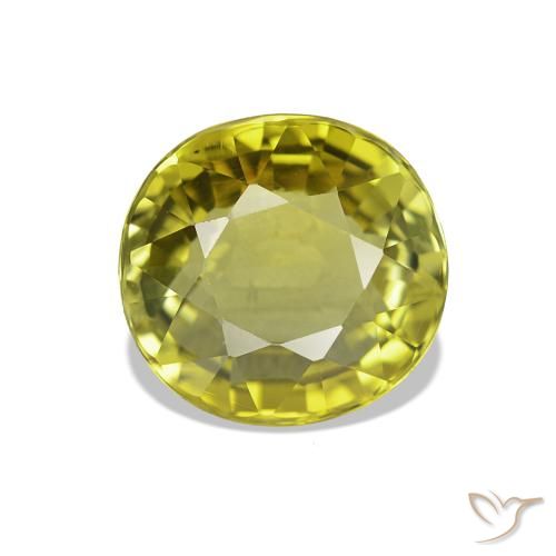 1.73ct Verde Terroso Quente Turmalina, oval, VVS