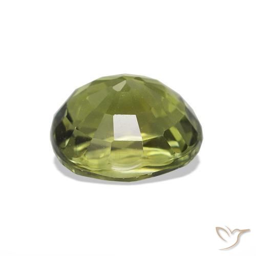 Turmalina Verde oliva Natural 1.41ct, Corte Oval, VVS