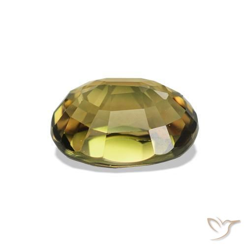 Turmalina Marrom dourado Natural 1.58ct, Corte Oval, VVS