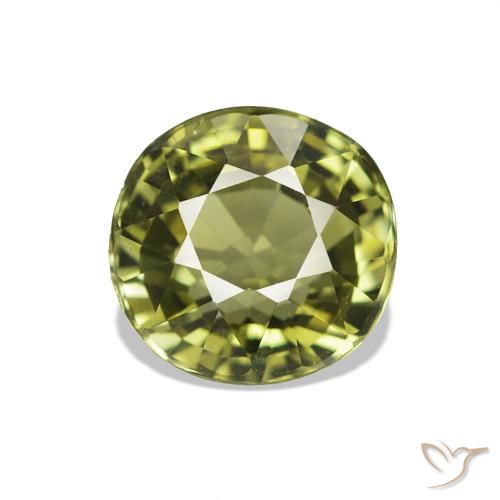 1.62ct Verde amarelado Turmalina Pedras Preciosas, oval, VVS