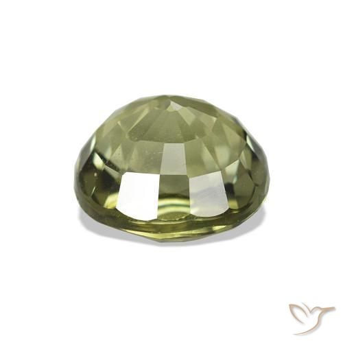 Turmalina Verde amarelado Natural 1.62ct, Corte Oval, VVS