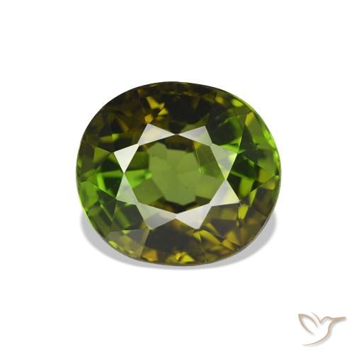 1.66ct verde escuro Turmalina, oval, VS