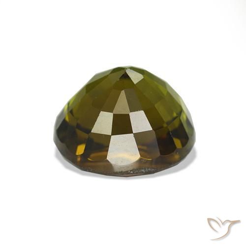 Turmalina verde escuro Natural 1.66ct, oval, VS