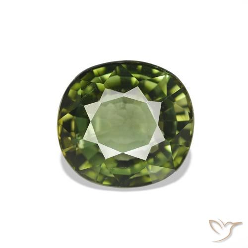 1.44ct Verde Terroso Turmalina, Almofada, VS