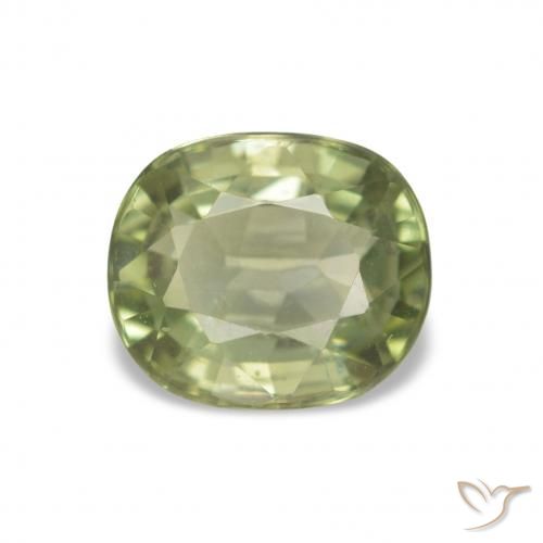 1.86ct Verde amarelado Turmalina Pedras Preciosas, Almofada, VVS-VS