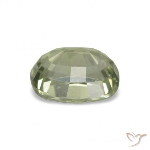Turmalina Verde amarelado Natural 1.86ct, Almofada cortada, VVS-VS