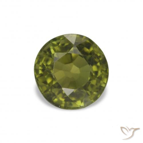 Turmalina Verde floresta Natural 1.55ct, Corte Redondo, VVS-VS