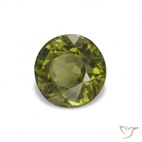 Turmalina Verde floresta Natural 1.55ct, Corte Redondo, VVS-VS