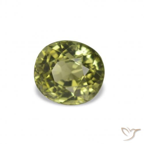Turmalina Verde Floresta Quente Natural 1.47ct, Corte Oval, VVS-VS