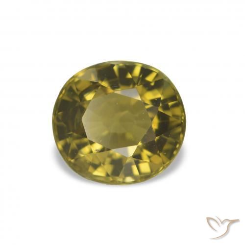 Turmalina Marrom Dourado Profundo Natural 1.53ct, Corte Oval, VVS-VS